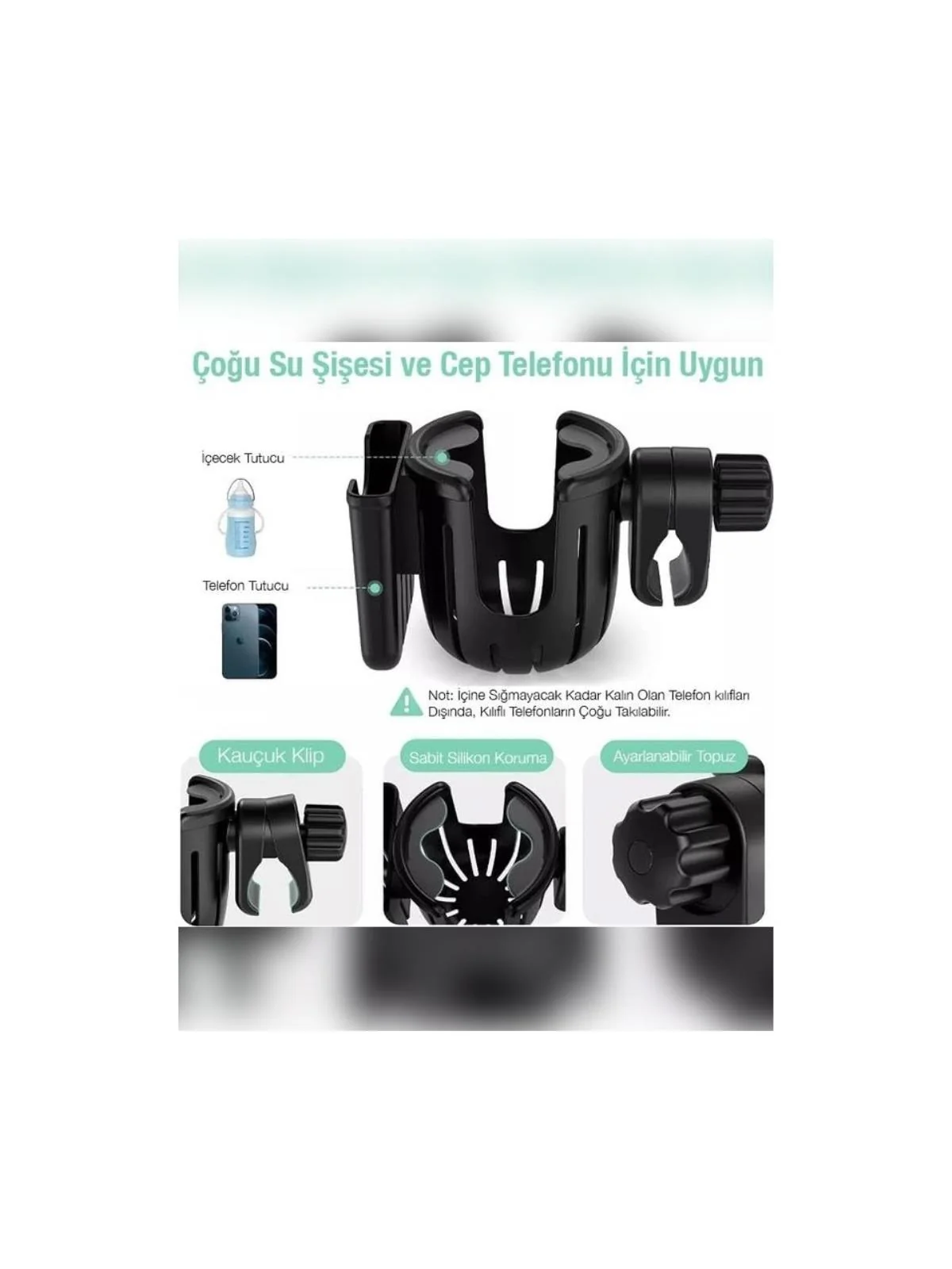 Weigo Bebek Arabası Telefon ve Bardak Tutucu - Image 7