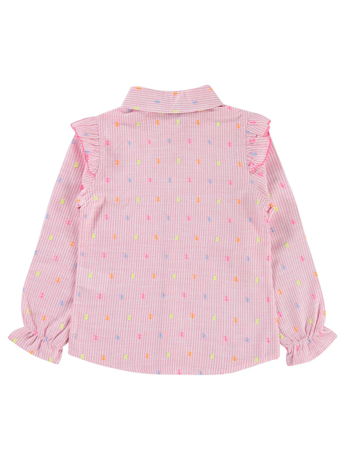 Zeyneva Timo Kız Bebe Yakalı Bluz 6-9 Yaş - Pembe - Image 2